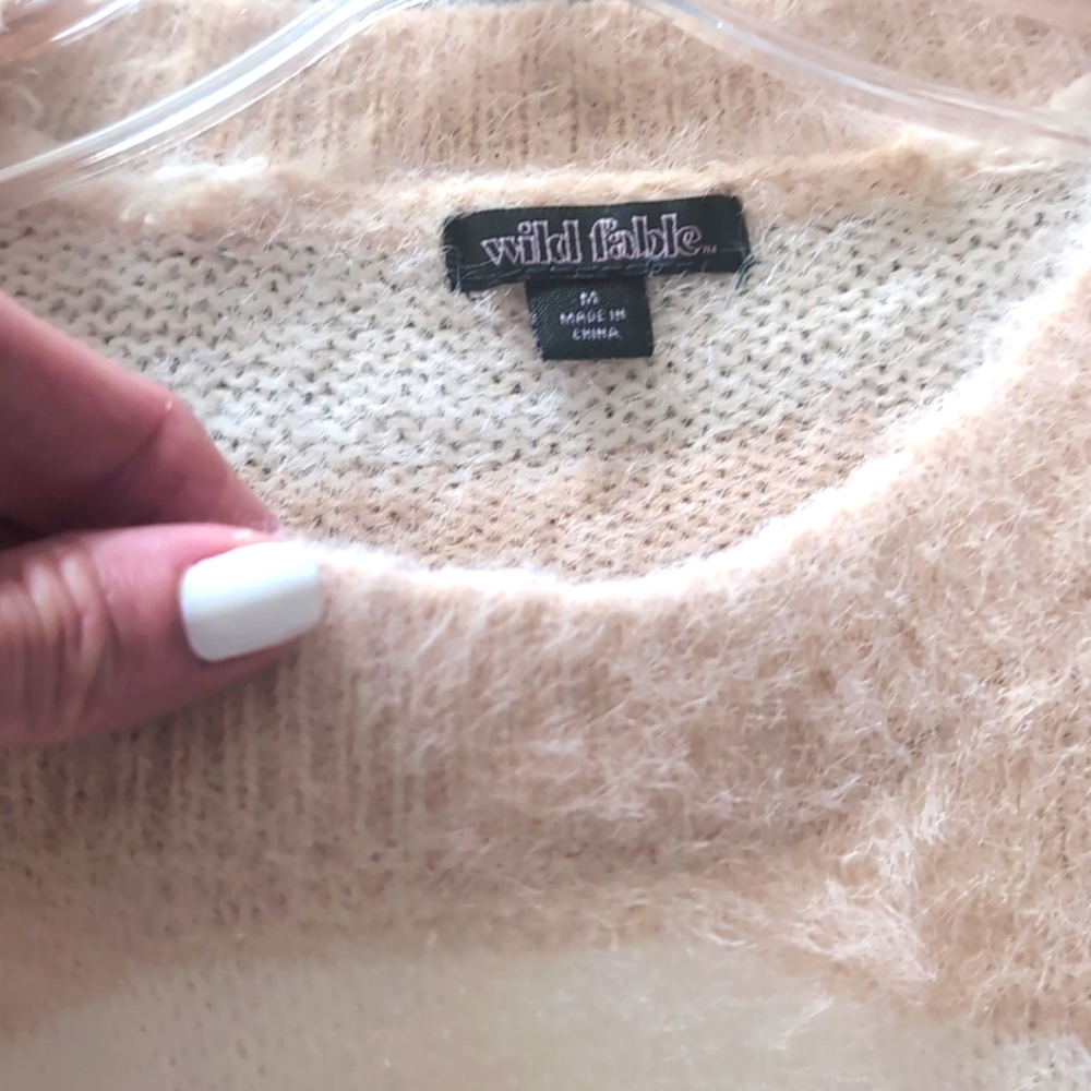 Wild Fable Fuzzy Striped Sweater size M - Picture 2 of 6
